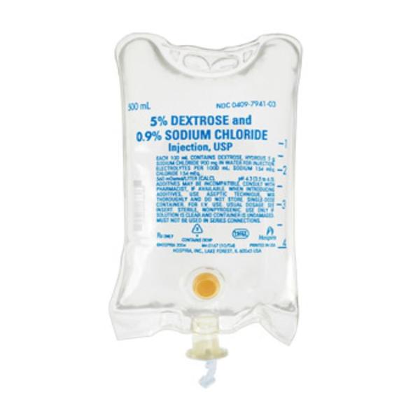 Dex5/Sod Cl.9 Injection Solution 500 PF/DEHP Strl Flx Bg Cntnr 24/Ca